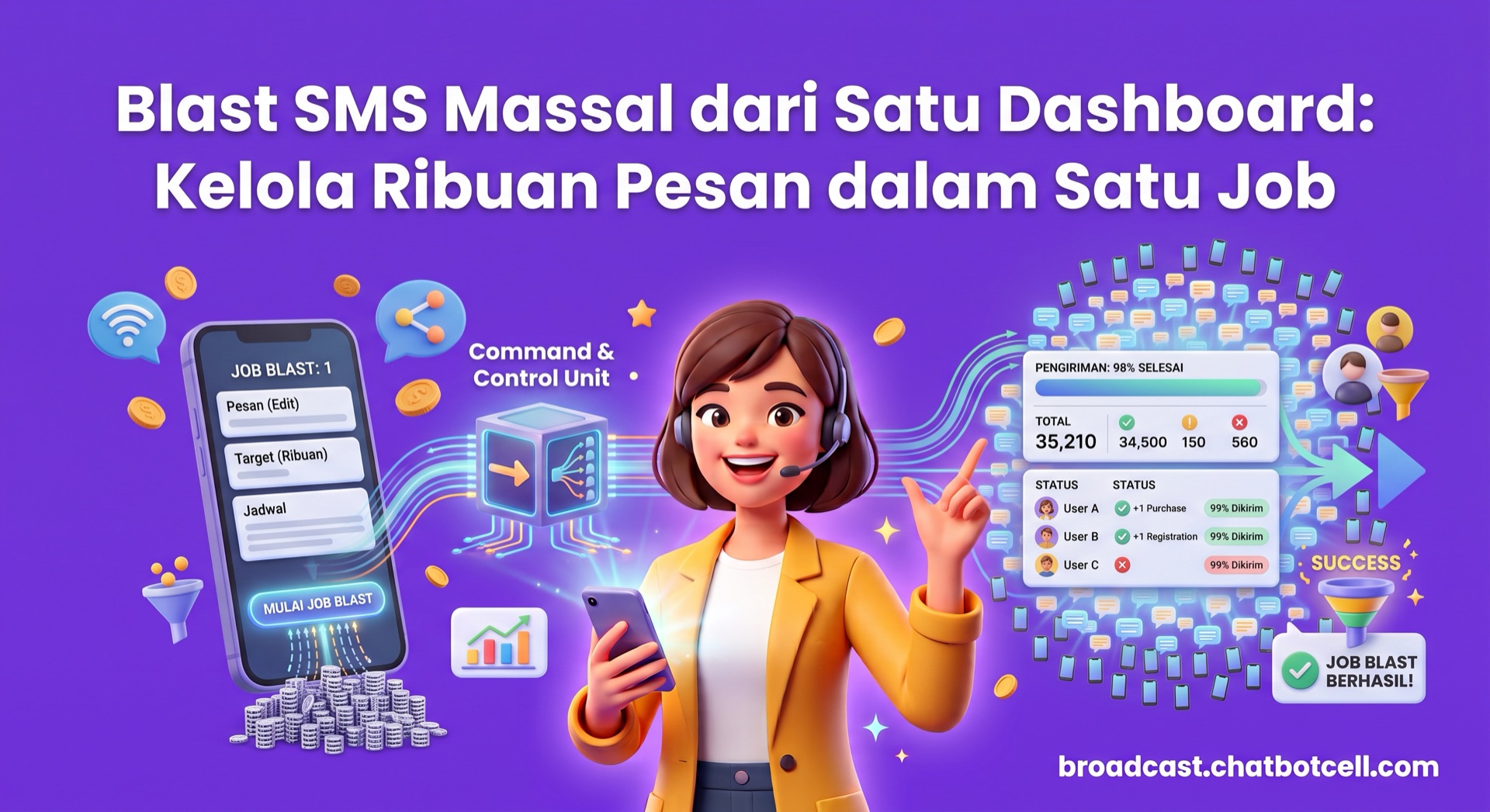 Blast SMS Massal dari Satu Dashboard: Kelola Ribuan Pesan dalam Satu Job