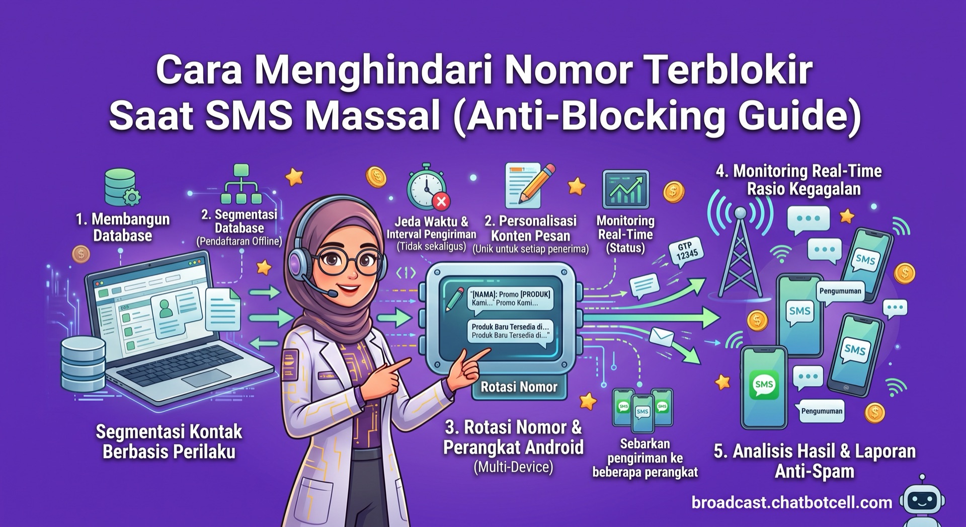 Cara Menghindari Nomor Terblokir Saat SMS Massal (Anti-Blocking Guide)