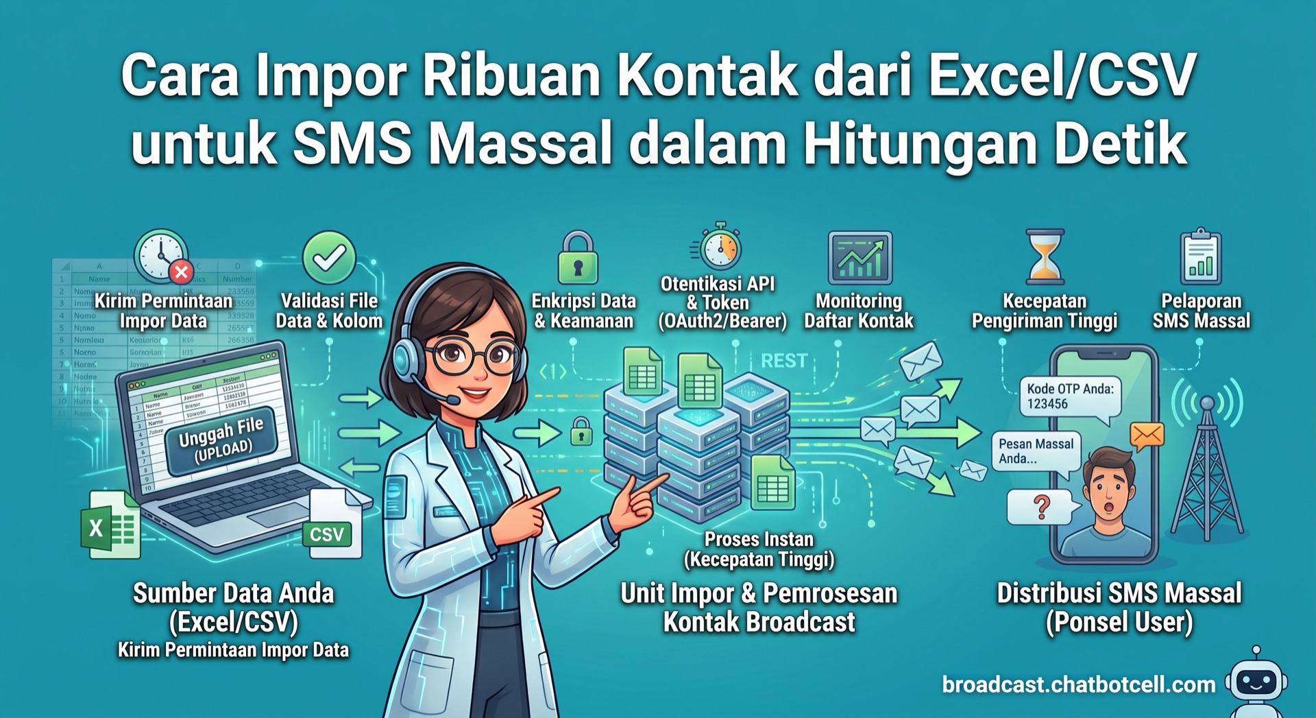 Cara Impor Ribuan Kontak dari Excel/CSV untuk SMS Massal dalam Hitungan Detik