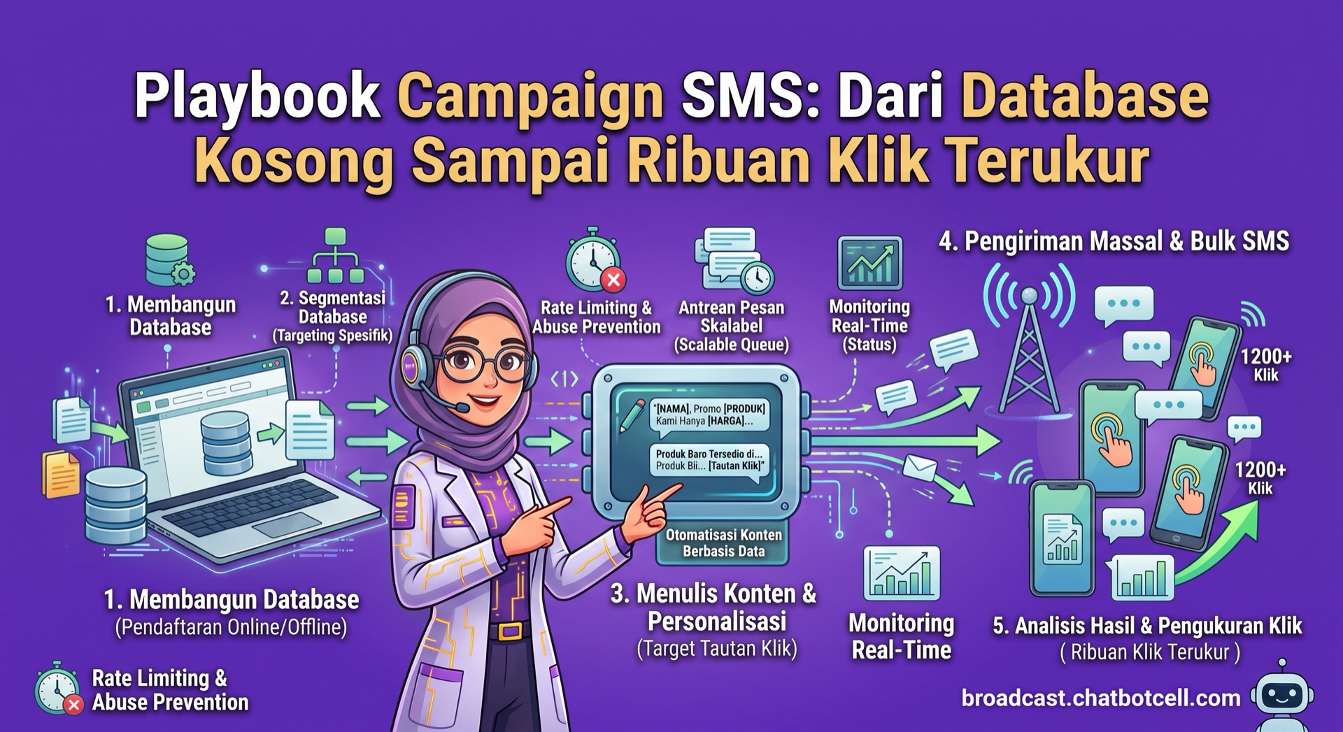 Playbook Campaign SMS: Dari Database Kosong Sampai Ribuan Klik Terukur