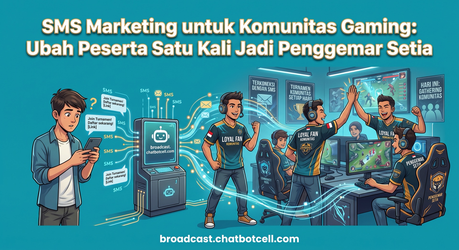 SMS Marketing untuk Komunitas Gaming: Ubah Peserta Satu Kali Jadi Penggemar Setia