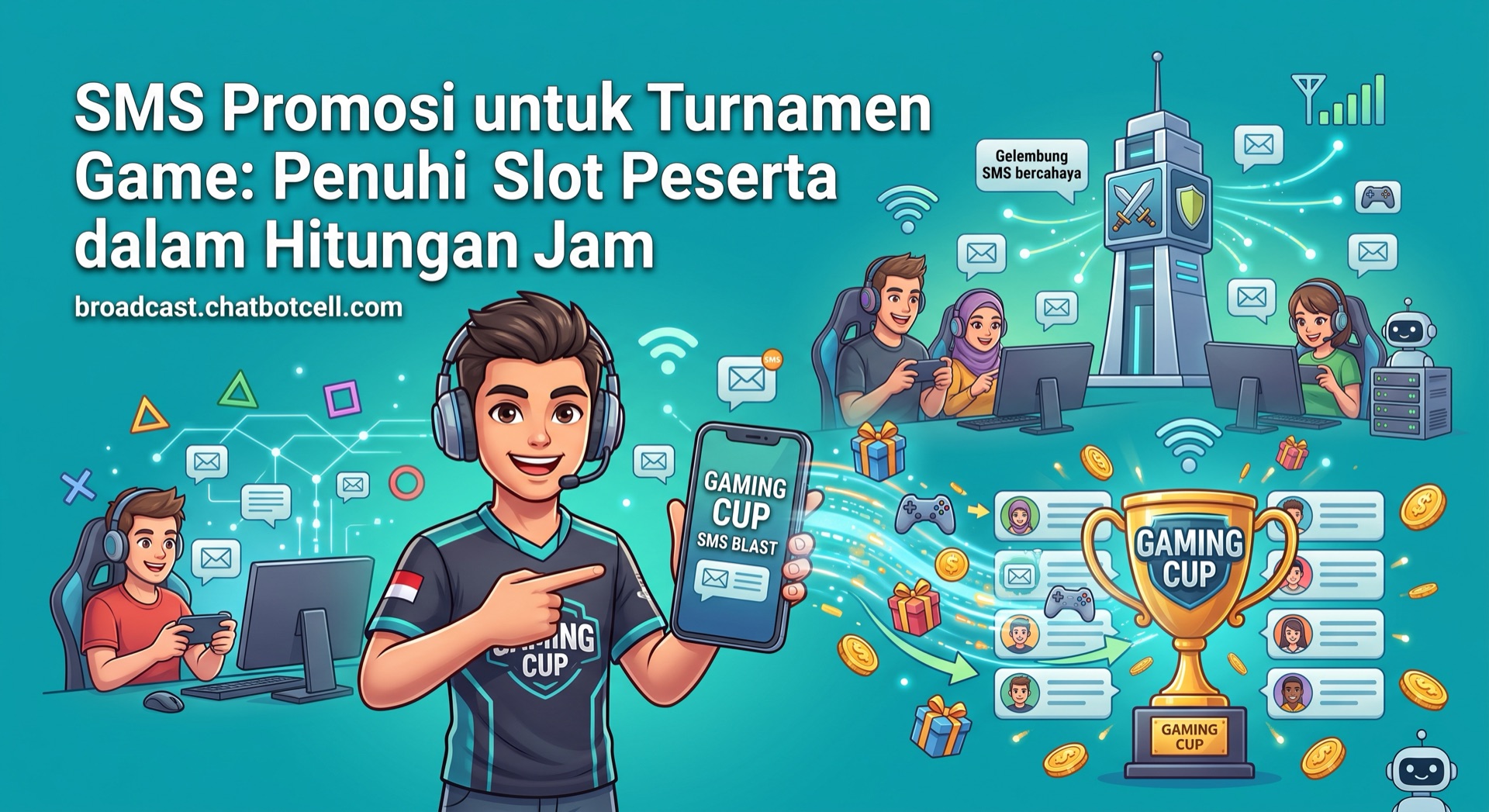 SMS Promosi untuk Turnamen Game: Penuhi Slot Peserta dalam Hitungan Jam